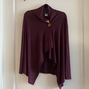 NWT Bobeau One Button Wrap Cardigan